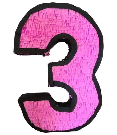 Number Three Shaped Pinata – Viva Party