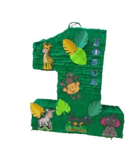 Jungle Animals Number One Shape Pinata – Viva Party