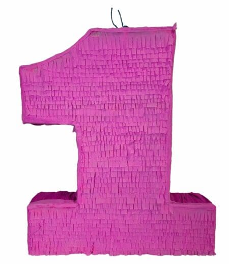 Pink Number One Shaped Pinata – Viva Party