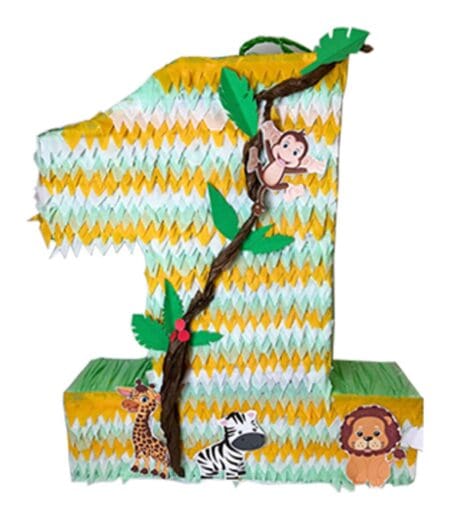 Jungle Animals Number One Shaped Pinata – Viva Party
