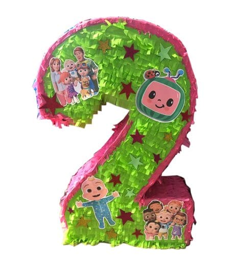 Cocomelon Happy Birthday Number Two Shaped Pinata – Viva Party