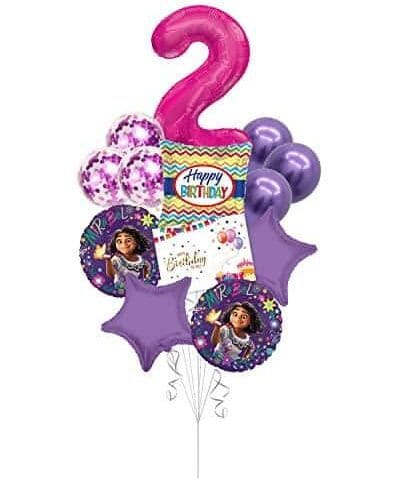 Encanto Happy Birthday Helium-Filled Balloon Bouquet, Mirabel Balloons, Party Balloons (12 Balloons)