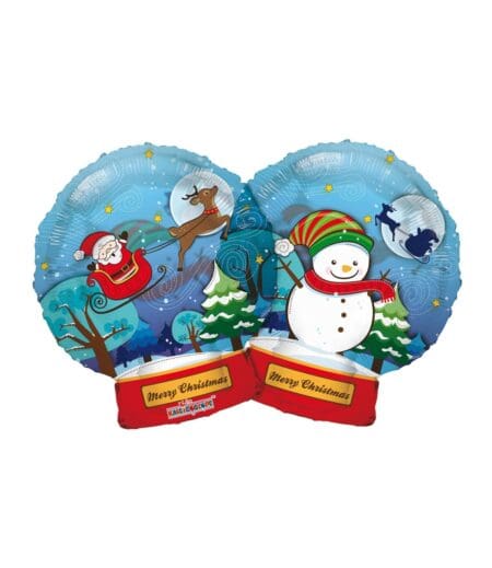 18 Inch CHRISTMAS SNOWBALL CLEAR VIEW SHAPE FOIL BALLOON – Viva Party