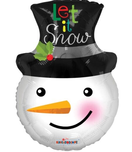 18 Inch SNOWMAN SHAPE FOIL BALLOON – Viva Party