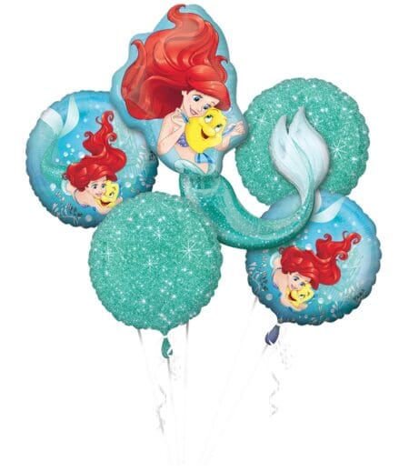 Ariel Dream Big Foil Bouquet of Balloons - 5pcs – Viva Party