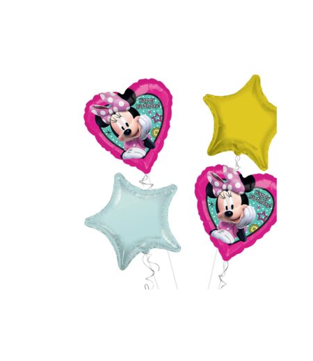 Minnie Mouse Happy Birthday Balloon Bouquet 4pc