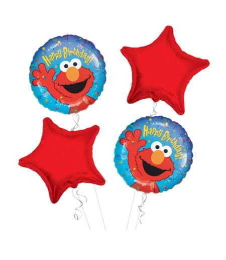 Sesame Street Happy Birthday Balloon Bouquet 4pc – Viva Party