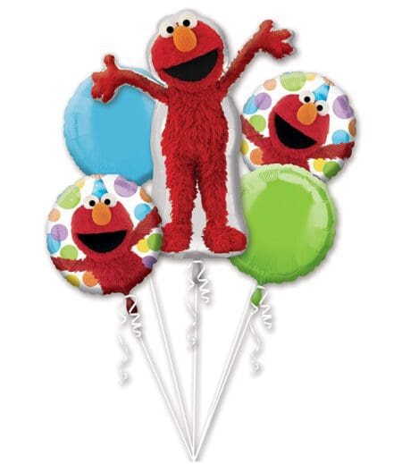 Sesame Street Elmo Foil Bouquet of Balloons - 5pcs – Viva Party