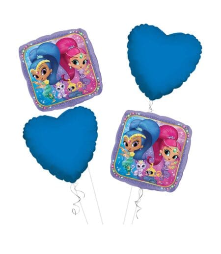 Shimmer & Shine Happy Birthday Balloon Bouquet 4pc – Viva Party