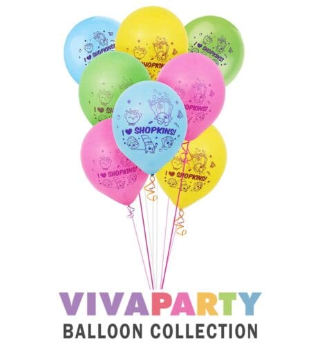 Shopkins Latex Balloons 12 Inch Pack of 8 – Viva Party