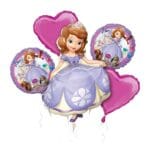 Sofia The First Foil Bouquet of Balloons - 5pcs – Viva Party