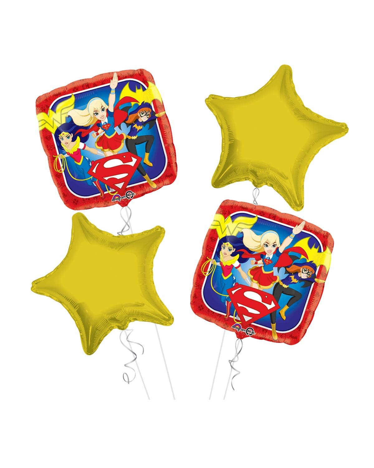 A037-A4-S1-1.Jpg Super Hero Girls Happy Birthday Balloon Bouquet 4Pc – Viva Party