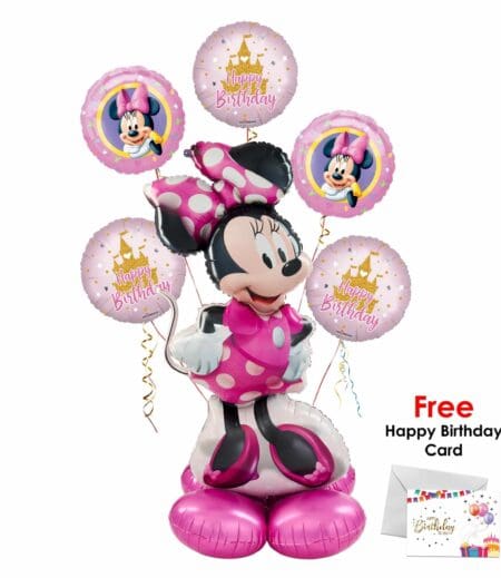 Minnie Mouse Forever Happy Birthday Balloon Arrangement. – Viva Party