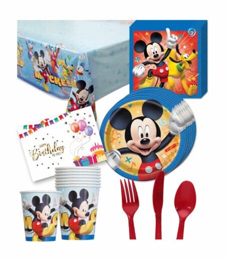 Mickey Mouse Deluxe Birthday Party Package for 8 Guests – Viva Party