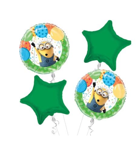 Minions Happy Birthday Balloon Bouquet 4pc – Viva Party