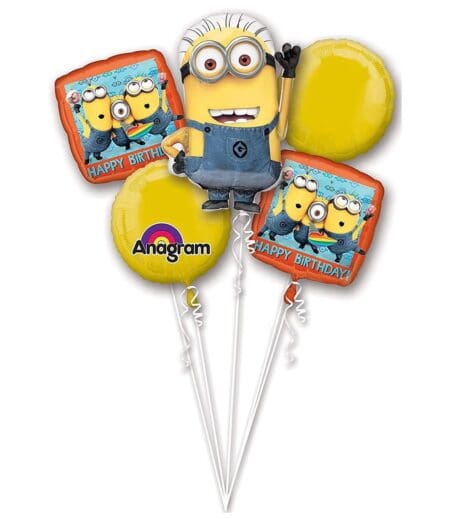 Minions Despicable Me Foil Bouquetof Balloons - 5pcs – Viva Party