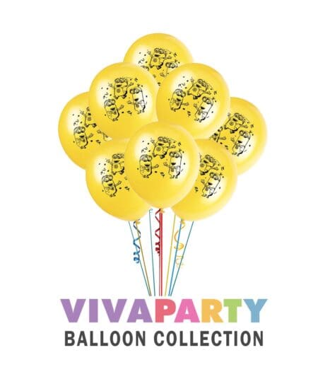 Despicable Me Latex Balloons12 Inch Pack of 8 – Viva Party