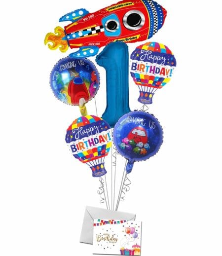 Among Us Happy Birthday Balloon Arrangement (6 Balloons) – Viva Party