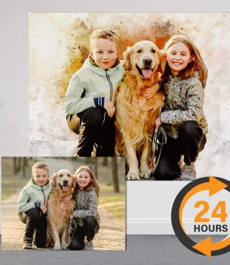 Custom Digital Painting, Watercolor Painting, Personalized Gift, Graphic Edit , Portrait From photo, Birthday Gift, Photo Gifts – Viva Party