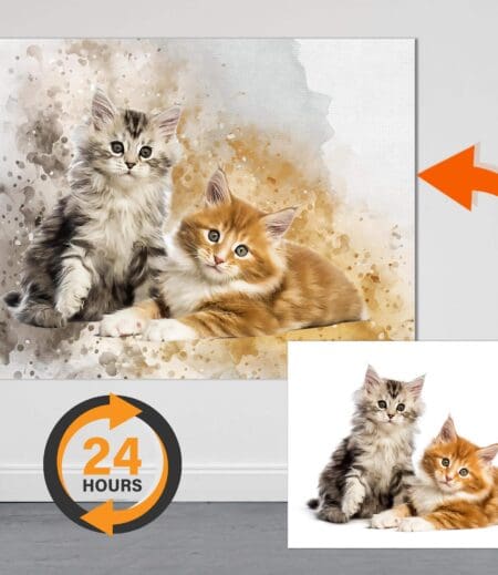 Custom Watercolor Pet Portraits Using Pet Photo Personalized Digital Dog Portraits Cat Portraits Custom Dog Portraits Custom Pet Art – Viva Party