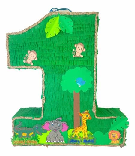 Animals Number 01 Shaped Pinata – Viva Party