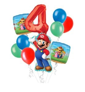 Super Mario Bros Balloon Bouquet - Set of 10 for Birthday Celebrations – Viva Party