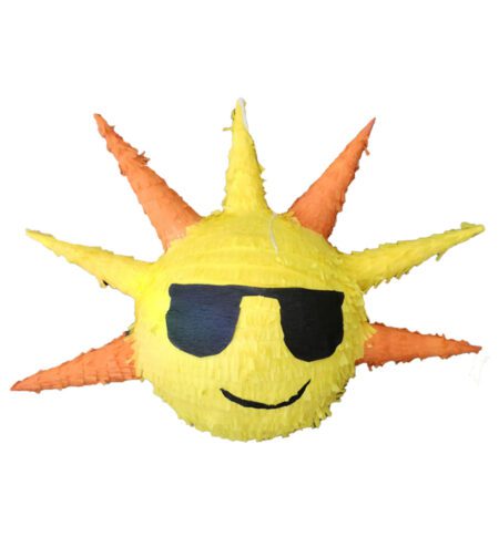 handmade sun with sunglass pinata