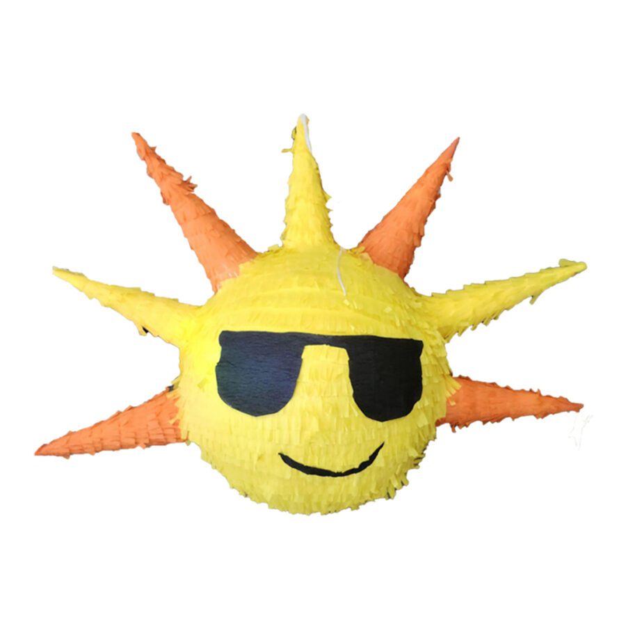 handmade sun with sunglass pinata