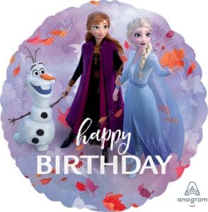 Frozen II Happy Birthday Balloon Bouquet - 6 Pack for Birthday Celebrations - Image 2