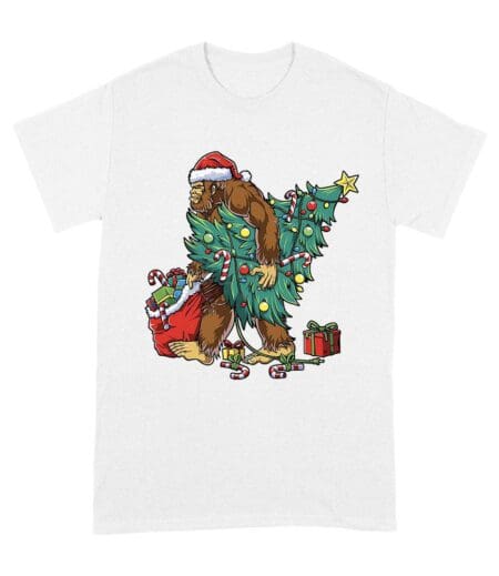 Bigfoot Christmas Tree Lights T-Shirt