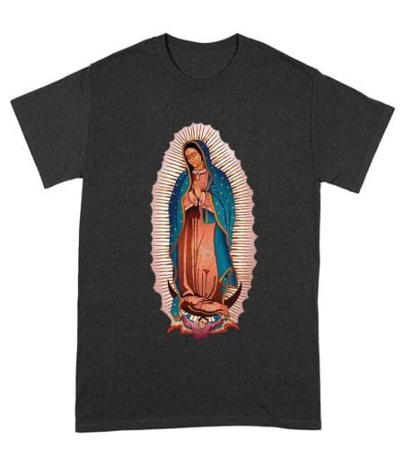 Our Lady of Guadalupe Virgin Mary T-Shirt - Beautiful Catholic Faith Tee for Women, Religious Devotional Apparel, Spiritual Gift Unisex Adult – Viva Party