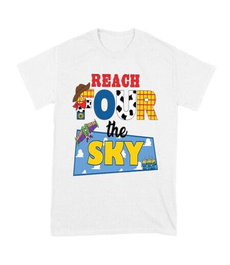 story toy fourth birthday shirt buzz lightyear birthday outfit story toy four shirt girl boy story toy shirt reach four the sky birthday top Unisex Youth