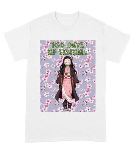 100 Days of School Anime Character T-Shirt