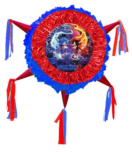 Sonic Birthday Drum Pinata 24 Inch