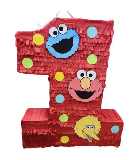 Sesame Street Pinata, 3 Feet Large Number One Shaped Pinata – Viva Party