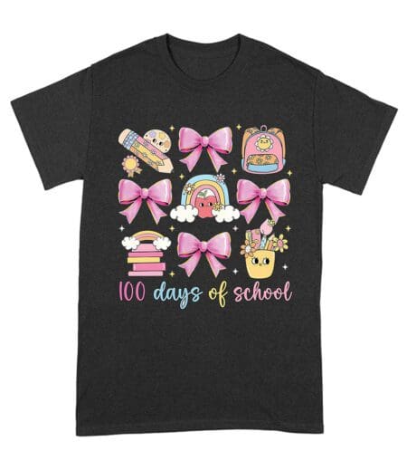 100 Days of School T-Shirt, Fun 100th Day Celebration Shirt, Cute Classroom Outfit for Kids, Teachers, and Students Unisex Adult – Viva Party