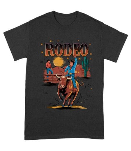 Rodeo Horse Riding T-Shirt - Western Cowboy Graphic Tee - Vintage Country Rodeo Shirt - Rustic Cowboy Outfit for Men & Women Unisex Adult – Viva Party