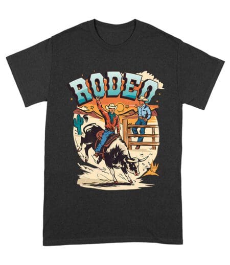 Cowboy Rodeo T-Shirt - Western Horse Riding Graphic Tee - Vintage Country Ranch Style Shirt for Men & Women Unisex Adult – Viva Party