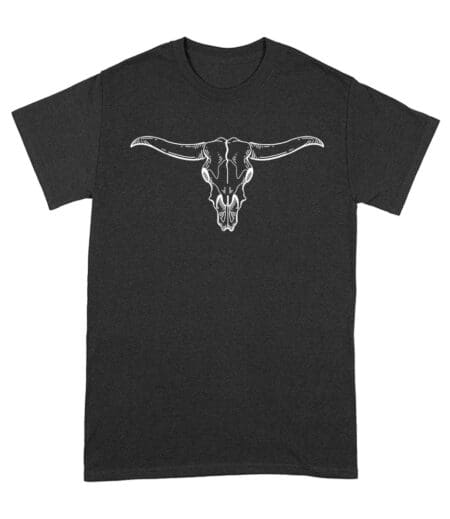 Bull Skull Rodeo T-Shirt - Western Cowboy Graphic Tee - Bold Longhorn Design - Wild West Style for Rodeo Enthusiasts Unisex Adult – Viva Party